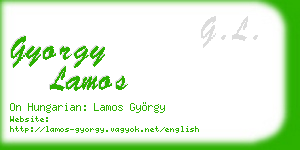 gyorgy lamos business card