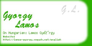 gyorgy lamos business card